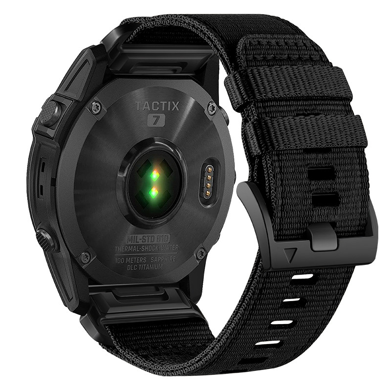 COMPATIBLE GARMIN 567X8 FORERUNNER 935 945 955 S6062 WATCH STRIPED NYLON SNAP STRAP