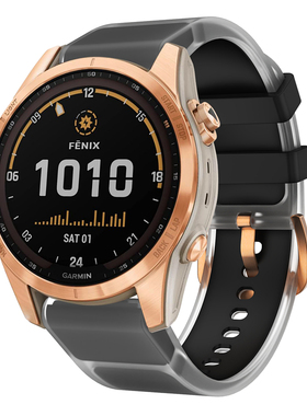 适用佳明Fenix8 7s5s6S智能手表mk3i/2S冰川透明色快拆表带20m