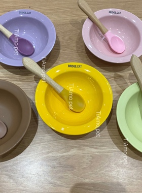 韩国狗碗bdbc飞碟同款宠物陶瓷碗吃播狗粮猫碗宠物碗bd飞碟送勺子