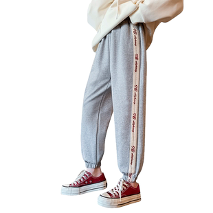 女童卫裤秋冬款加绒加厚运动裤2025新款女大童裤子冬季儿童休闲裤