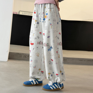 2026新款 女大童裤 阔腿裤 春季 春装 卫裤 儿童休闲裤 女童运动裤 子春款