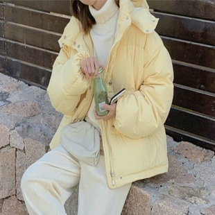 日系可爱小个子加厚面包服棉袄可拆帽学生新款宽松韩版棉服棉衣女