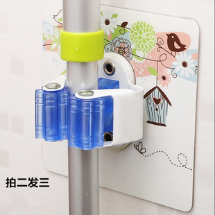 台湾奇丽屋魔卡夹强力无痕免钉拖把扫把扫帚夹雨伞球杆拐杖壁挂夹