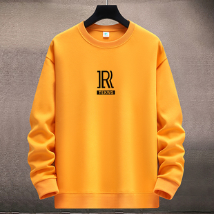 圆领卫衣男无帽外套上衣新款青年学生潮牌宽松大码长袖打底衫衣服