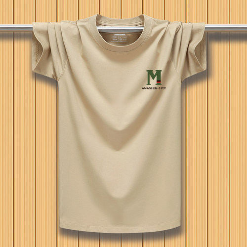 纯棉短袖t恤男宽松高端不透点