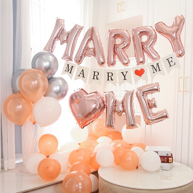 情人求婚气球marry me浪漫告白拍照场景惊喜布置Iloveyou创意婚房-封面