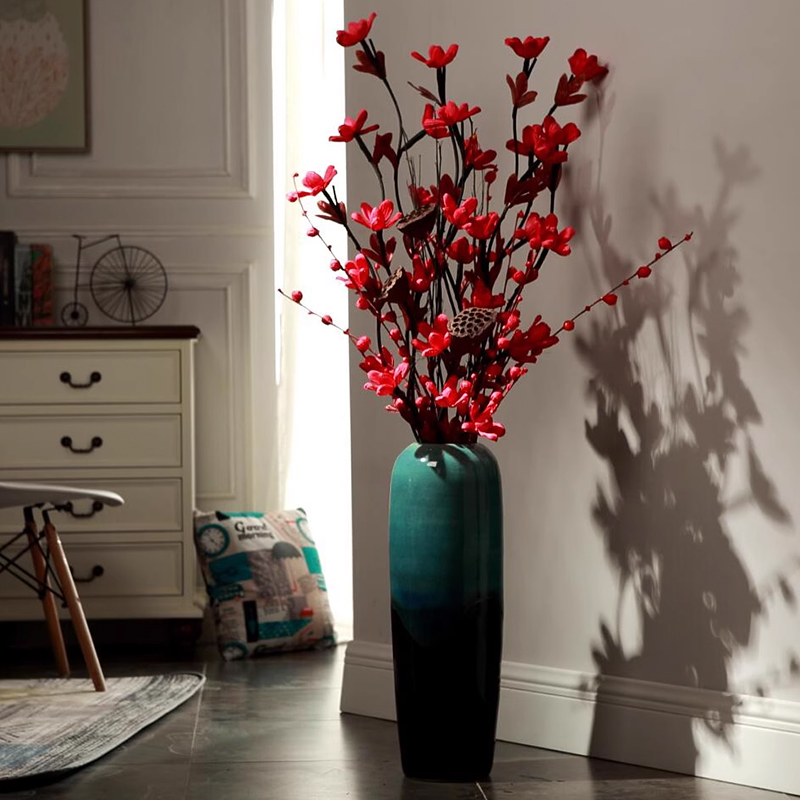 景德镇花瓶摆件客厅插花欧式简约现代家用高级感装饰落地花瓶摆件