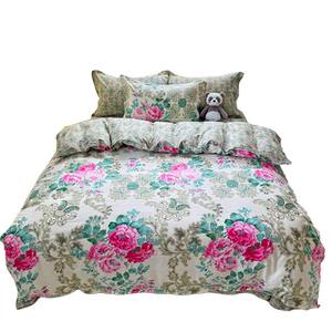 清新田园100%纯棉四件套1.5 1.8x2 2x2.3 2.2x2.4米纯棉被套床品