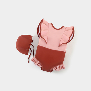 儿童泳衣女孩新款可爱连体泳装女童比基尼防晒婴儿泳衣女宝宝一岁