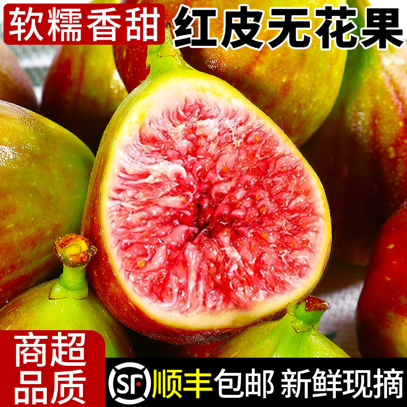 新鲜红皮无花果当季水果正宗云南青紫红皮无花果时令大果顺丰包邮