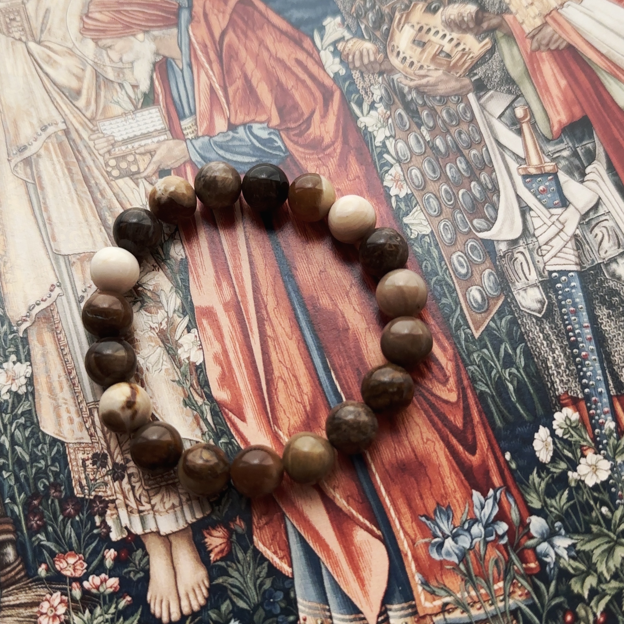 流动的盛宴温润古典油画石手链