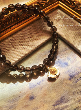 天然茶晶手链复古优雅情侣款百搭