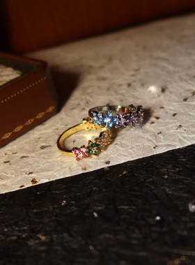 情侣对戒素圈银戒指女复古轻奢风