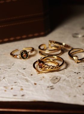 情侣对戒素圈银戒指女复古轻奢风