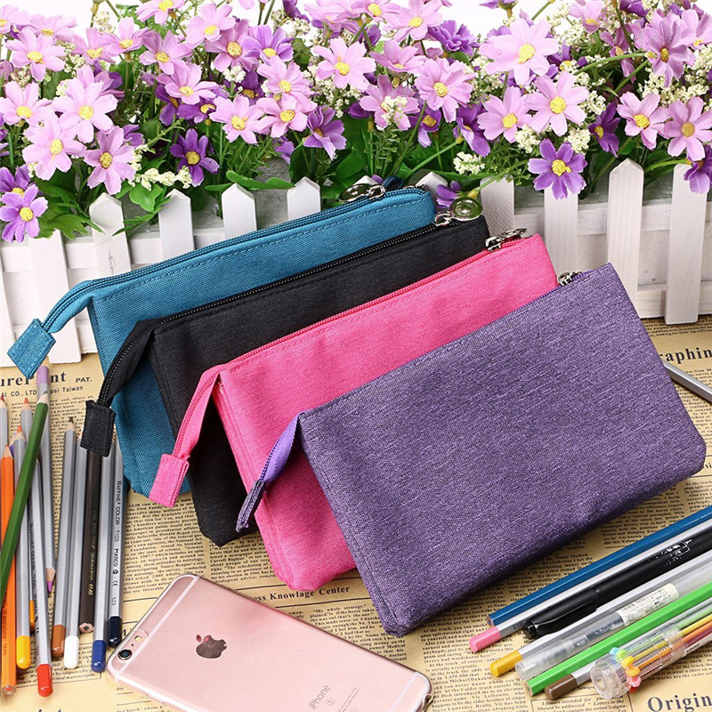 新款超大容量多功能韩国笔袋男女初高中大学生三层文具盒钢笔布袋