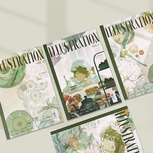 拾光文创本子白雾茶会山河月明期刊系列无线胶装本简约笔记本本子