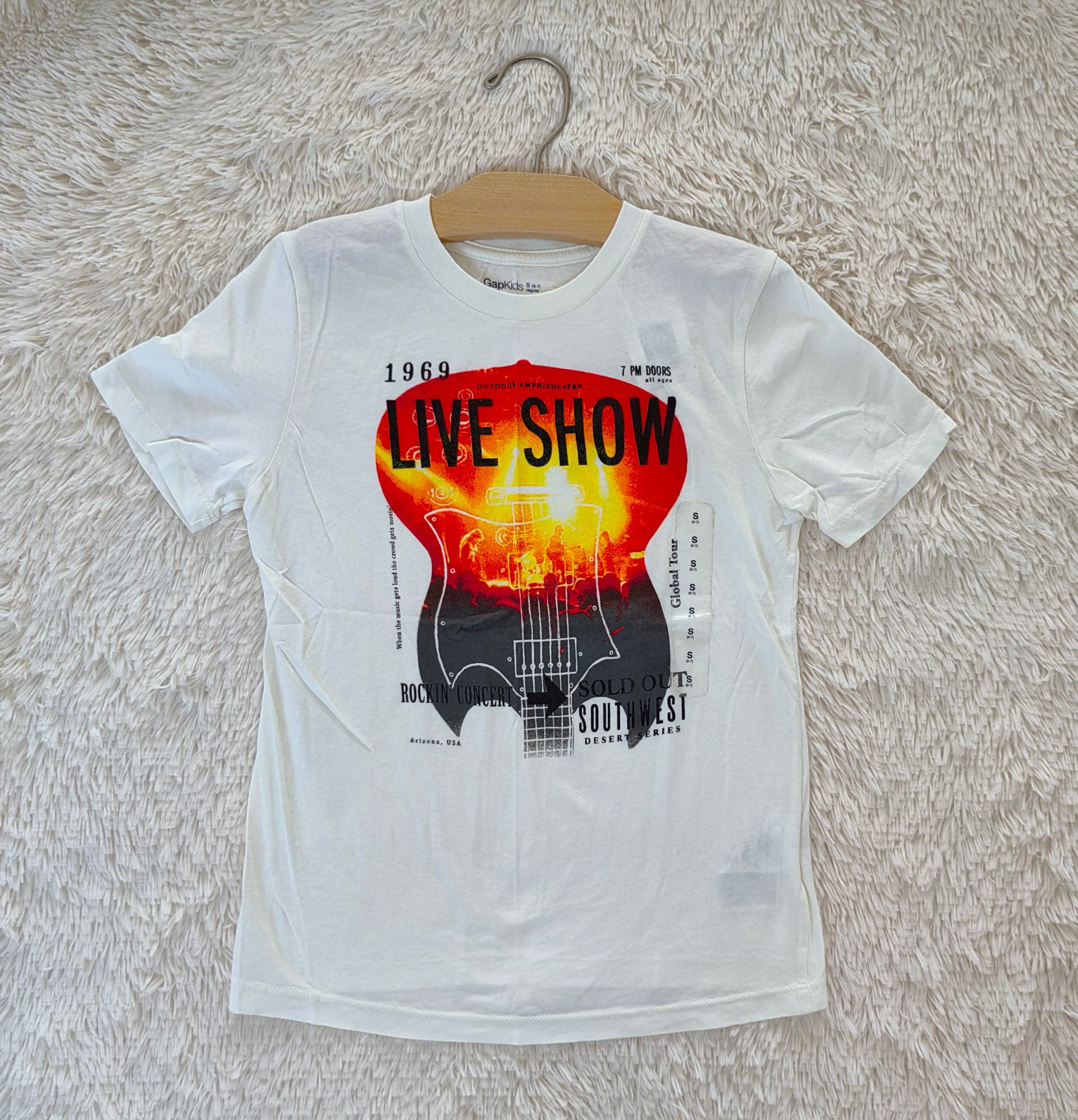 Gap儿童休闲圆领短袖背心T恤 202174 530372 732717