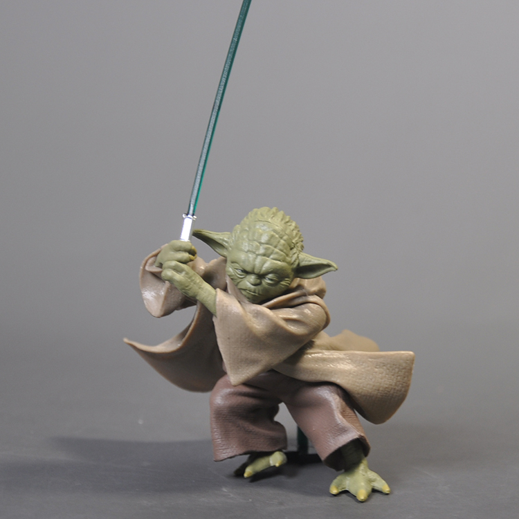 星球大战 原力觉醒 尤达大师 yoda 拿剑 袋装 手办模型