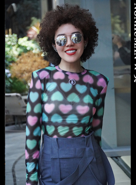 NONHUMAN蚂蚁家 25春季新款 原创设计师品牌 爱心印花皮肤衣