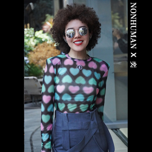 NONHUMAN蚂蚁家 25春季新款 原创设计师品牌 爱心印花皮肤衣