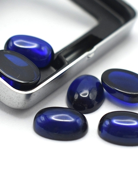 平底蛋面素面蓝尖晶113#尖晶平底弧面椭圆形 蓝宝石戒面耐高温