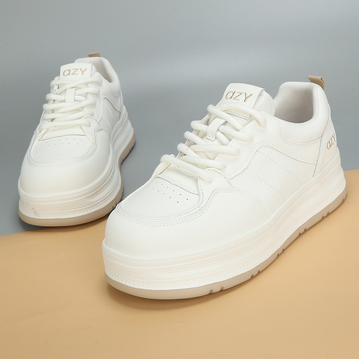 前掌加宽大码女鞋41到43春2026新款厚底运动休闲舒适小白鞋单鞋42,女鞋,休闲板鞋,淘宝优惠券,粉丝福利购,淘宝优惠卷