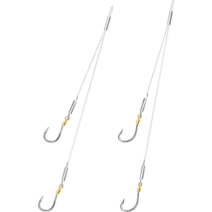 伊势尼钢丝子线双钩有倒刺转环丸世钩防缠绕大物对钩防咬海钓鱼钩