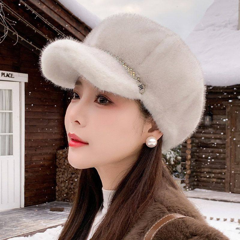 新款皮草帽子女八角帽鸭舌帽时尚保暖加厚中老年妈妈贝雷帽,服饰配件/皮带/帽子/围巾,中老年服配,淘宝优惠券,粉丝福利购,淘宝优惠卷