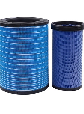 K3141PU空气滤芯适配上汽红岩新杰狮c500重卡450自卸车牵引车3041