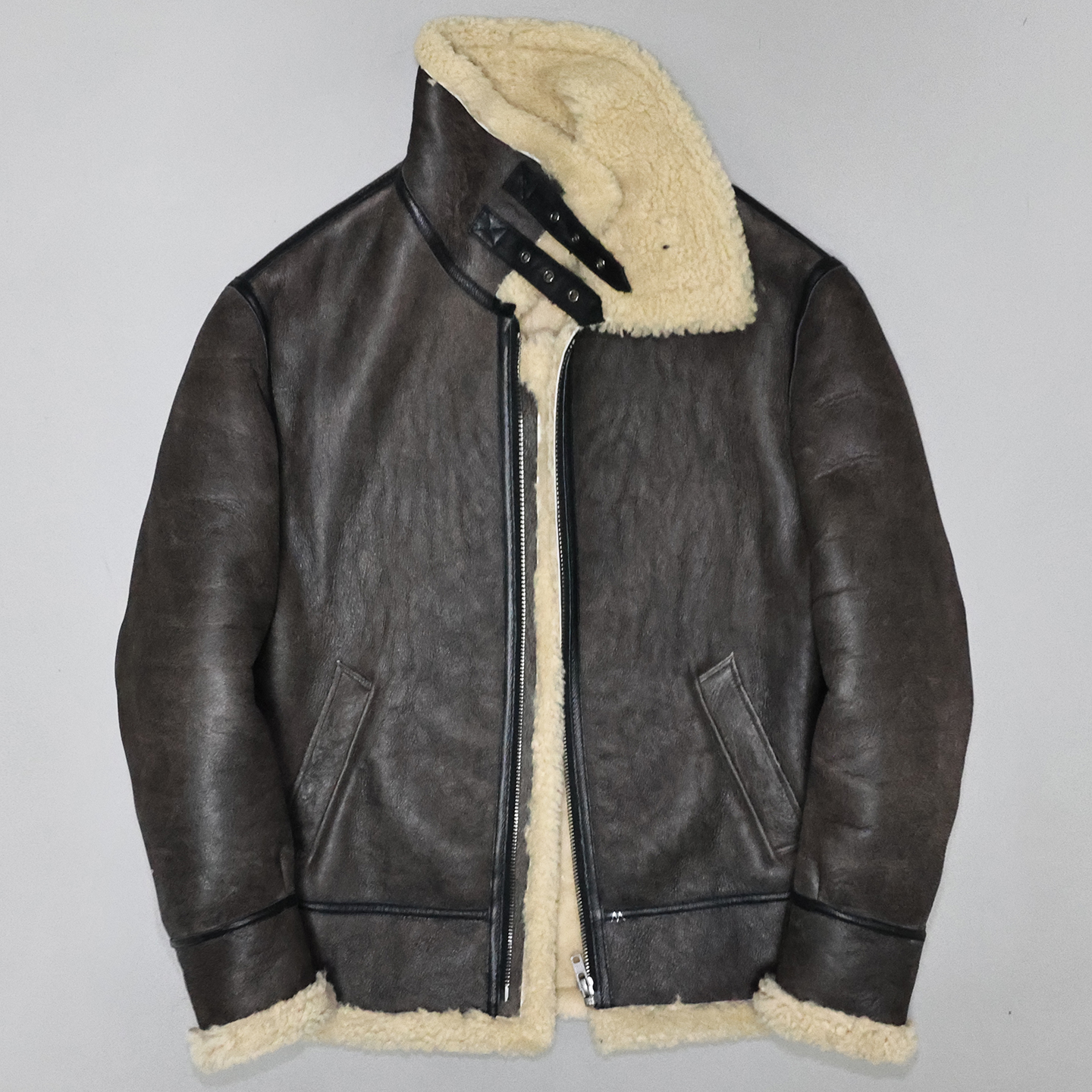 男女原生态绵羊皮毛一体真皮皮衣