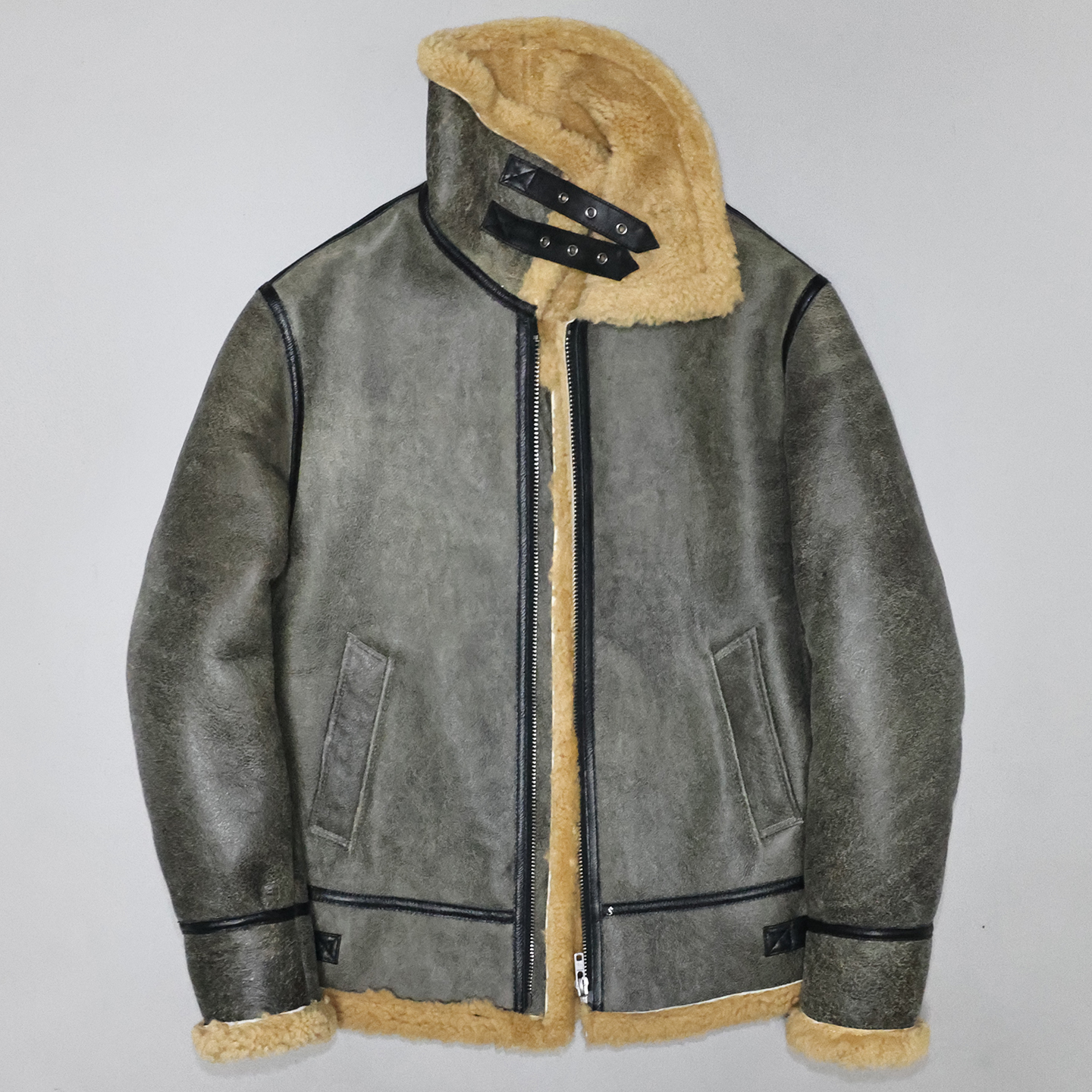 男女原生态绵羊皮毛一体真皮皮衣