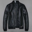 青年简约休闲运动皮夹克袁 短款 男士 真皮棒球服头层绵羊皮衣男修身