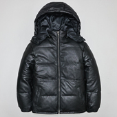 男士 加厚外套步 冬季 真皮羽绒防寒服头层软牛皮皮衣脱卸帽修身 短款