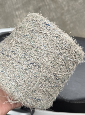 标价一桶1.9斤价格 意大利进口特色羽毛亚麻线春夏季手工毛衣编织