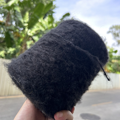 标价500克的价格 黑色粗心马海毛柔软围巾毛衣编织线包邮 25%羊毛