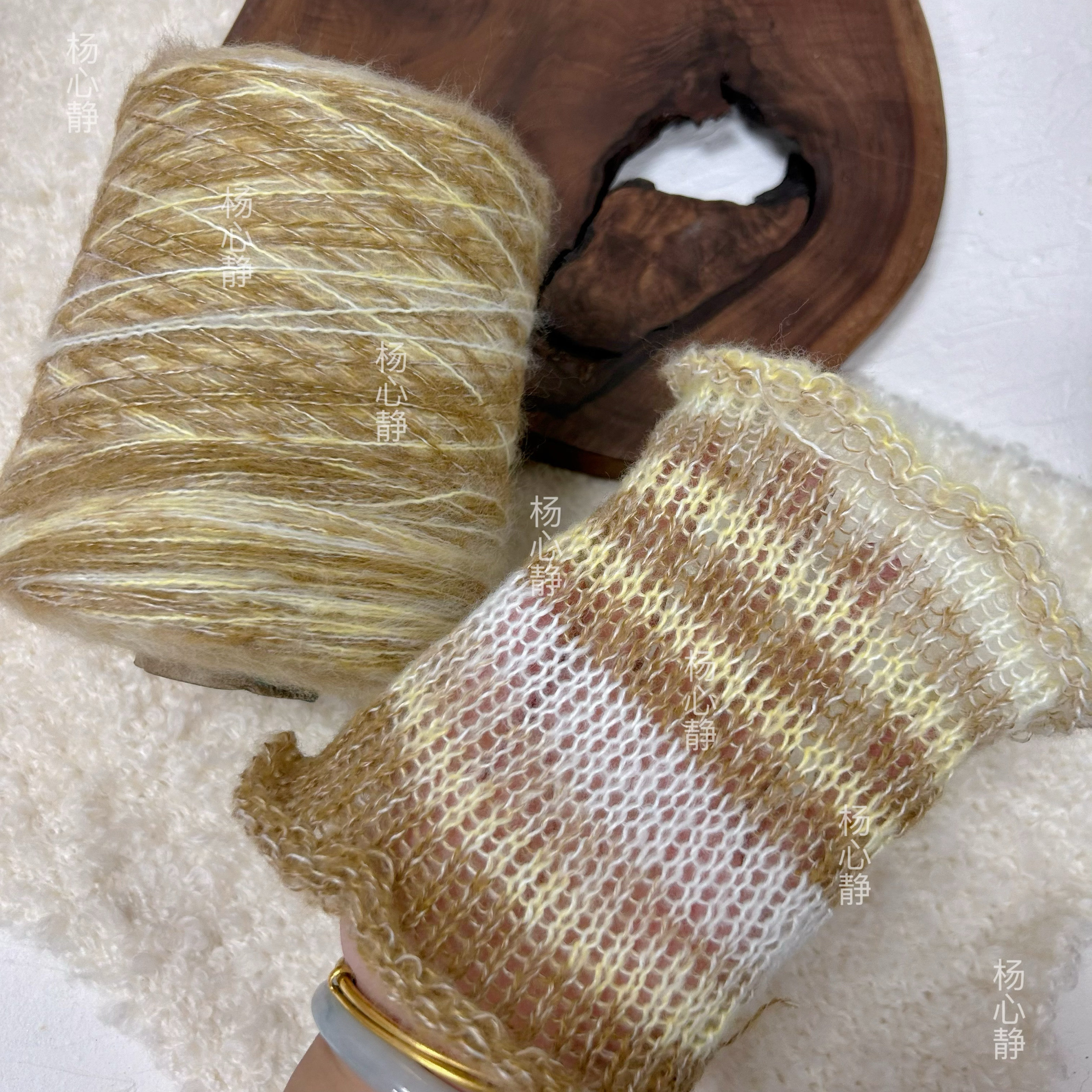 标价500克的价格 不规则长段染中细马海毛柔软围巾毛衣披肩编织线