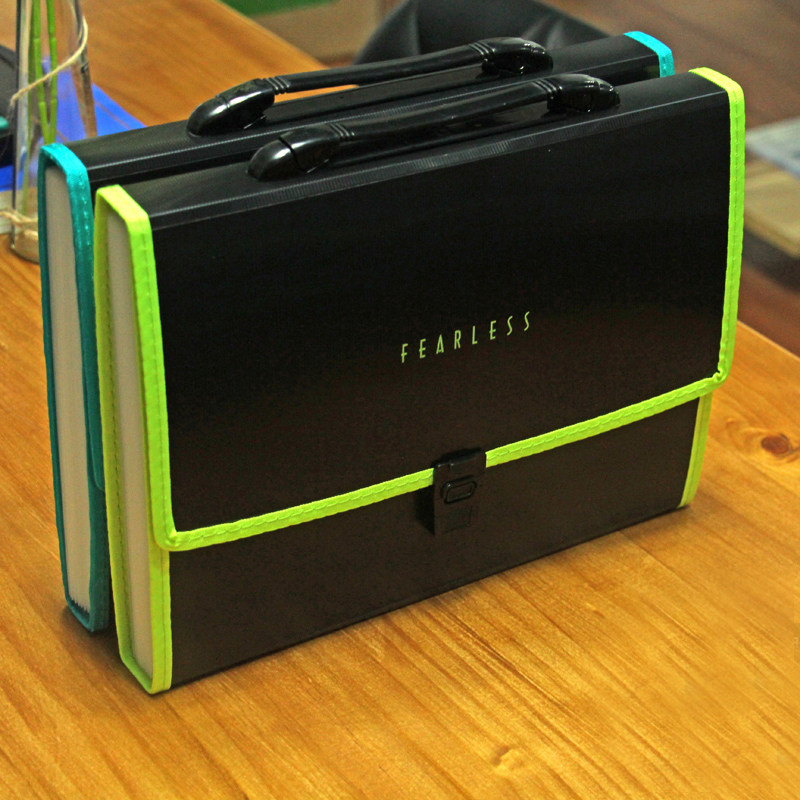 KANGBAI A4 오르간 가방 다층 폴더 학생 시험지 폴더 휴대용 파일 가방 정보 저장 사무실 무료 배송