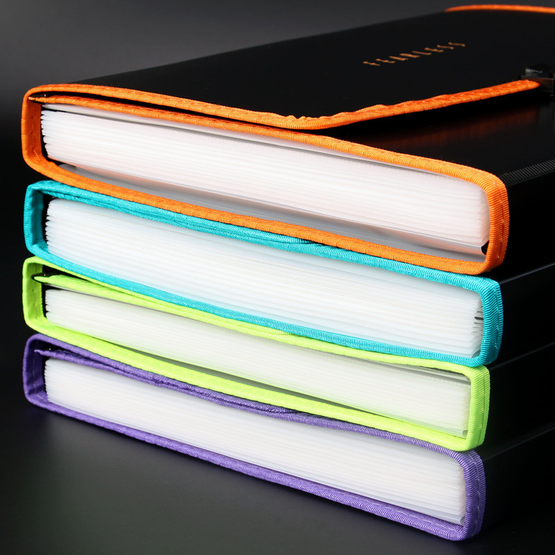 KANGBAI A4 오르간 가방 다층 폴더 학생 시험지 폴더 휴대용 파일 가방 정보 저장 사무실 무료 배송