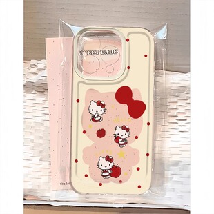波点Kitty苹果17手机壳16/15pro华为nova7适用p50荣耀70红米note13女OPPOreno11/9/8小米14/vivos12s7新款x80