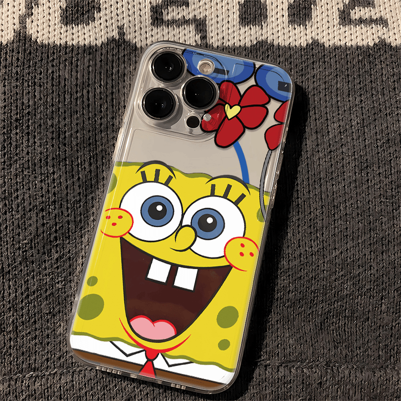 海绵宝宝适用苹果17promax手机壳16/15卡通14新款11华为mate60/p70荣耀90/vivox100小米12可爱OPPO红米note13