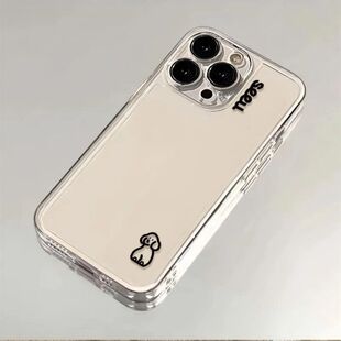 8小米14 简约小狗苹果17 15pro手机壳华为mate60适用p50荣耀100红米note11女OPPOreno13 vivos12超薄x80