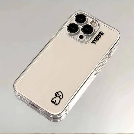 简约小狗苹果17/16/15pro手机壳华为mate60适用p50荣耀100红米note11女OPPOreno13/9/8小米14/vivos12超薄x80