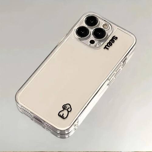 简约小狗苹果17/16/15pro手机壳华为mate60适用p50荣耀100红米note11女OPPOreno13/9/8小米14/vivos12超薄x80