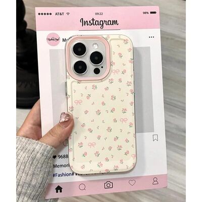 夏日碎花适用苹果17/16pro手机壳华为mate60超薄p50荣耀100红米note11女OPPOreno13/9/8/7小米14/vivos12/s15