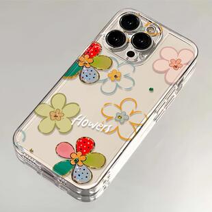 多巴胺花花适用iphone16promax手机壳苹果15 vivos17小米oppo红米k80荣耀100 11文艺华为mate70新款