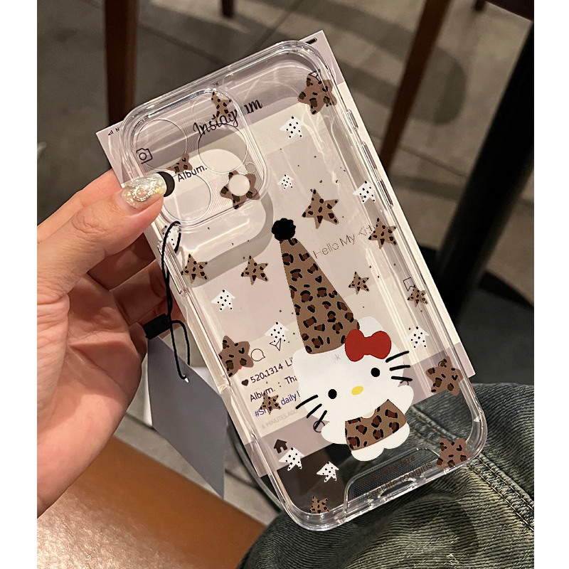 长帽KT猫适用苹果16promax手机壳iPhone17/12小米15/14/11荣耀100华为p50红米k70女opporeno13新款vivox60s10