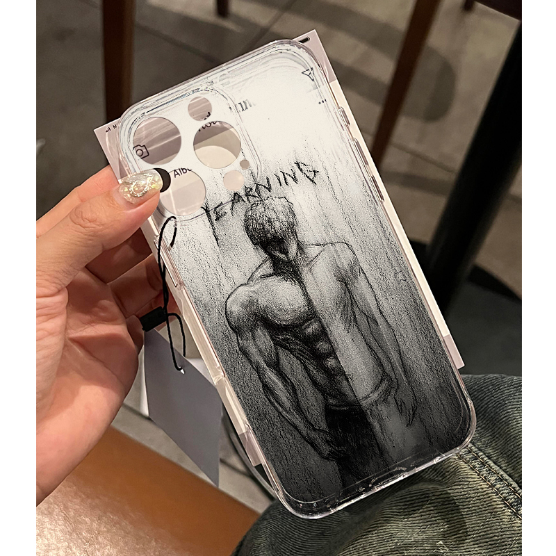 涂鸦健身适用苹果16promax手机壳iPhone17/12小米15/14/11荣耀100华为p50红米k70女opporeno13新款vivox60s10