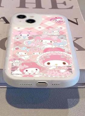 甜美美乐蒂适用苹果17promax手机壳16/15女14新款11华为mate30/p50荣耀70/vivox100小米12可爱OPPO红米note13