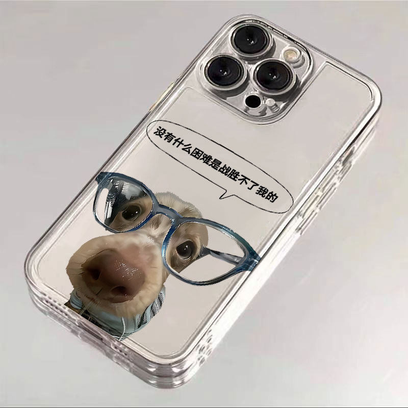 抽象狗狗苹果17手机壳适用iphone16promax华为mate60卡通15pro荣耀300新款vivox50硅胶opporeno12/nova13软壳