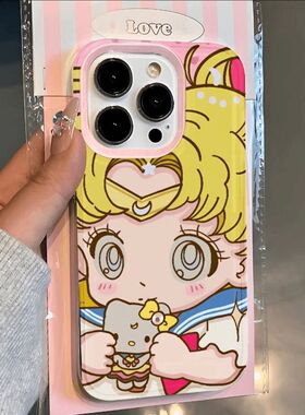 kt美少女适用苹果17promax手机壳16/15卡通14新款11华为mate60/p70荣耀90/vivox100小米12可爱OPPO红米note13